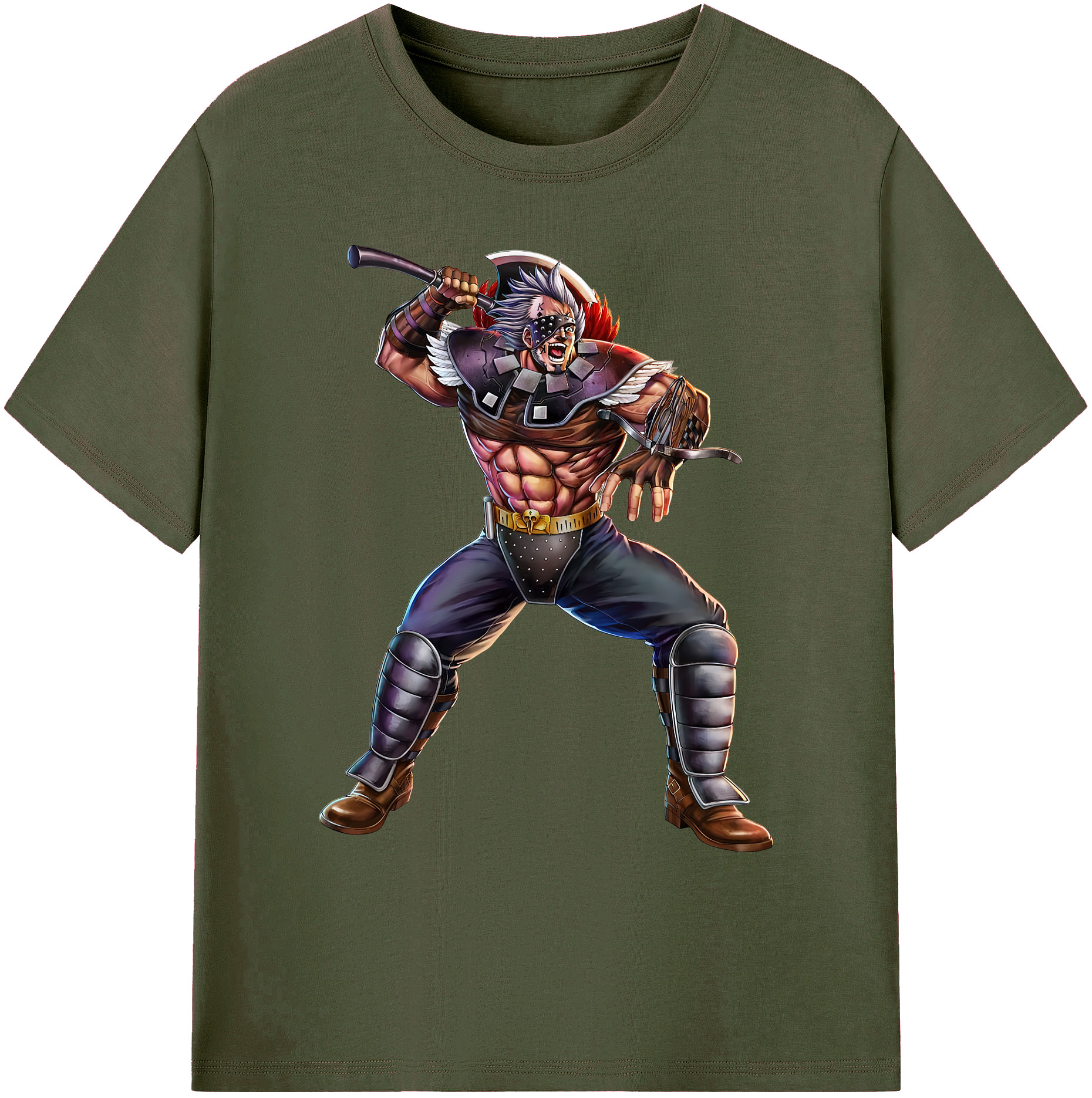 （画像用） 北斗の拳 Fist of the North Star 綿100％ メンズ半袖Tシャツ｜肌触りやわらか＆通気性